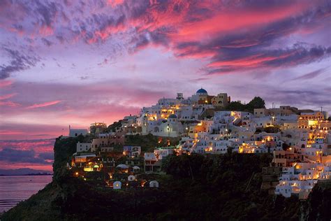 Sunset In Imerovigli Santorini By Lazaros Orfanidis On 500px