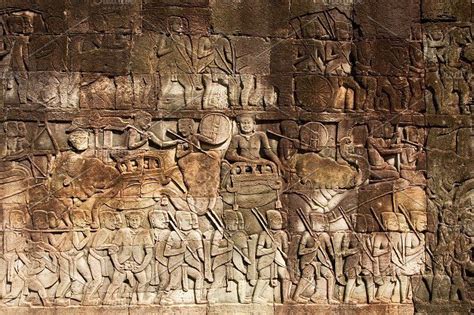Bayon Temple Carvings In Cambodia Carving Cambodia Angkor
