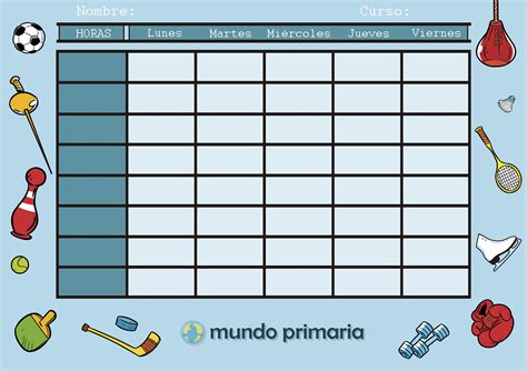 Vuelta Al Cole Más De 100 Tablas De Horarios Y Plantillas Para Imprimir