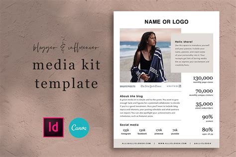 Media Kit Template Canva Adobe Media Kit Template Media Kit