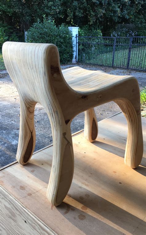 So I sculpted a small stool out of plywood. Because. https ...