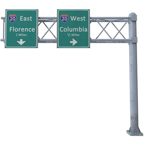 Highway Signage 2 3d Model