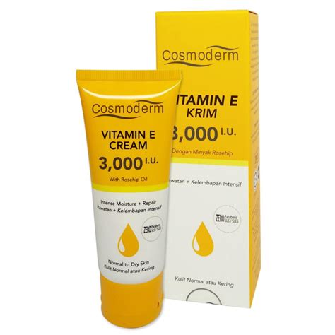 Vitamin e cream 3,000 i.u. Cosmoderm Vitamin E Cream 3,000 I.U with Rosehip Oil 50ml ...