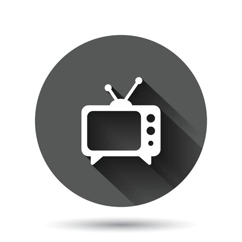 Icono De Tv En Estilo Plano Ilustración De Vector De Señal De