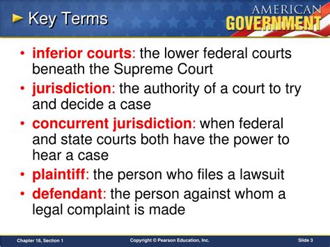 Ppt Chapter 18 The Federal Court System Section 1 Powerpoint