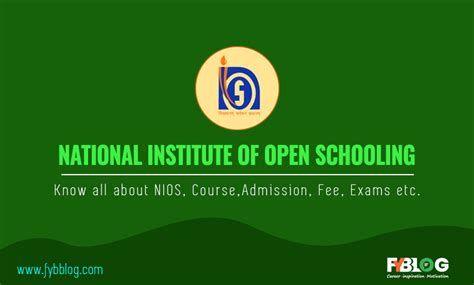 Nios Know All About National Institute Of Open Schooling Fybblog