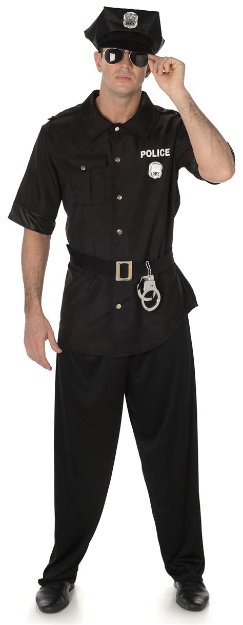 American Cop Mens Fancy Dress Nypd Police Officer Uniform Adults