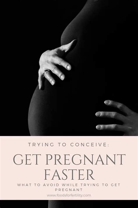 what to avoid while trying to conceive to get pregnant faster