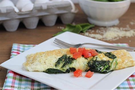 Easy Spinach And Egg White Omelette An Easy Clean Eating Omelette That