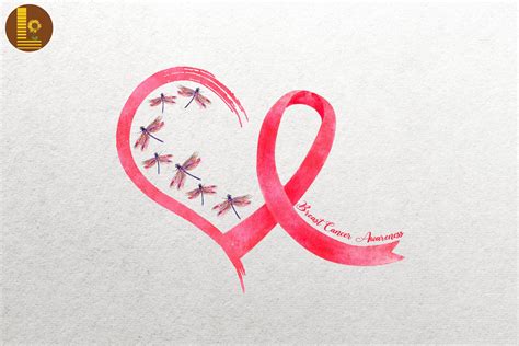 Breast Cancer Awareness Dragonfly Graphic By Lewlew · Creative Fabrica