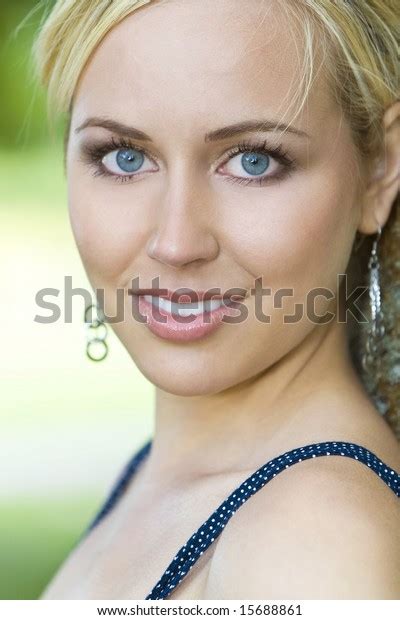 Beautiful Blond Haired Blue Eyed Model Stock Photo 15688861 Shutterstock