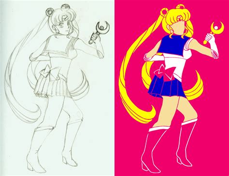 Sailor Moon Stencil By Lizziep On Deviantart