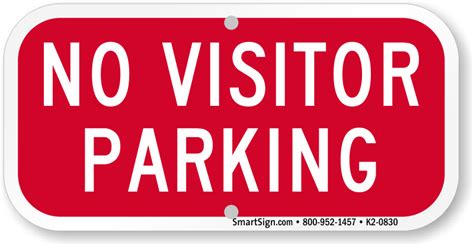No Visitor Parking Sign Sku K2 0830