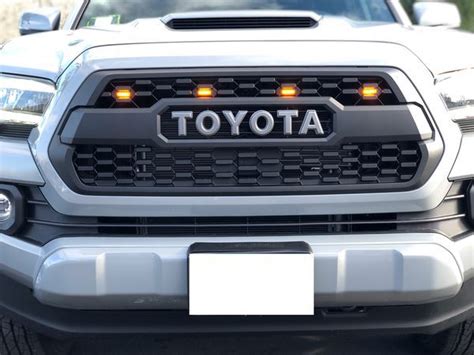 Toyota Tacoma Trd Pro Matte Black Grill Front Bumper Hood Grille For