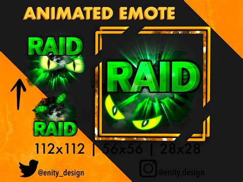 Animated Emote Monster Raid Twitch Emote Halloween Raid Emote Twitch
