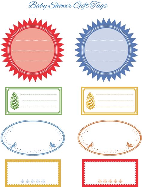 … i created free printable tags to go with all these favour ideas. 5+ Gift Tag Templates to Create a Personalized Gift Tag