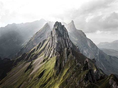 Gray And Black Mountain Nature Switzerland Clouds Mountains Hd