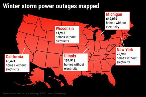winter storm power outage map as blizzard plunges 850 000 into darkness