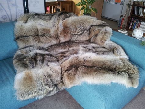 Our Coyote Fur Blanket Fur Decor Fur Bedding Fur Blanket