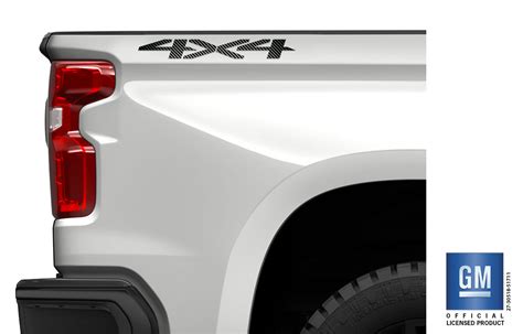Chevy Silverado Rst Ltz Z71 Black Carbon Fiber 4x4 Bedside Decals 2019