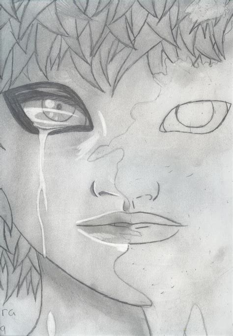 Gaara Crying With Sand Face By Thenekohimechan On Deviantart