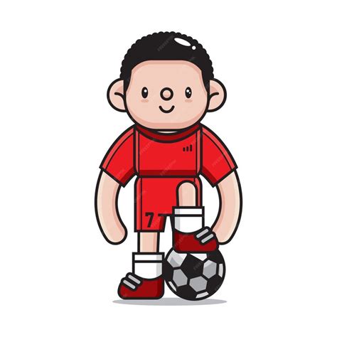 Premium Vector Football Player Cartoon Character