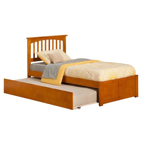 Atlantic Furniture Mission Espresso Twin Platform Bed With Flat Panel