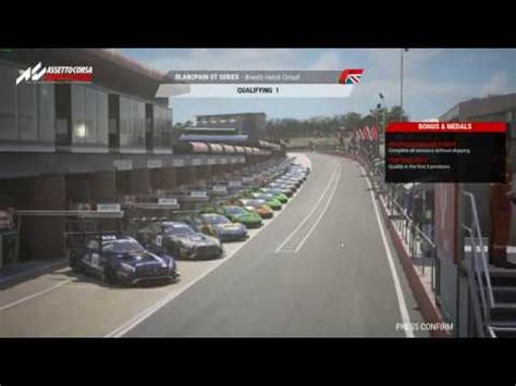 Assetto Corsa Competizione Brands Hatch Qualifying Youtube