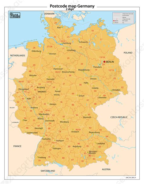 Duitsland Landkaart Deelstaten Kaart