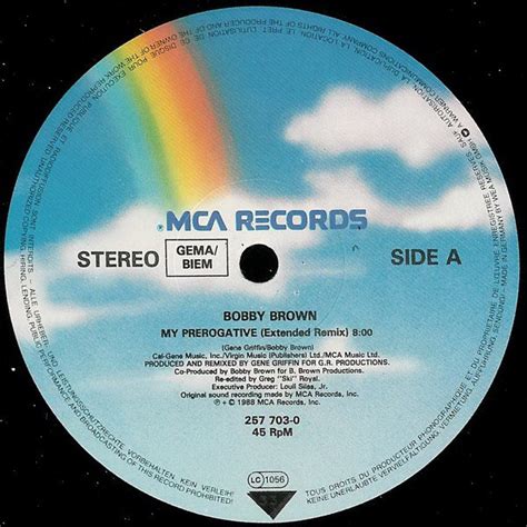 Bobby Brown My Prerogative Extended Remix Vinyl Pussycat Records