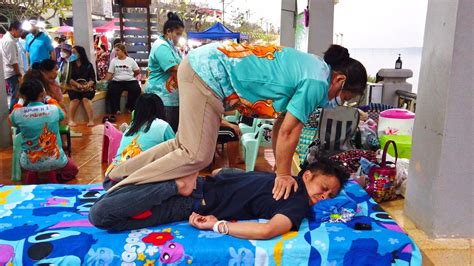 thai street massage by the mekong river youtube