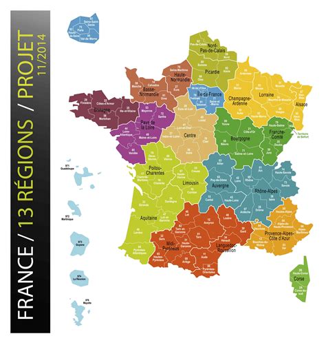 Carte De France Régions Et Départements Français ≡ Voyage Carte Plan