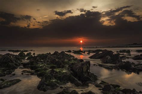 Sunlight Landscape Sunset Sea Bay Nature Shore Reflection