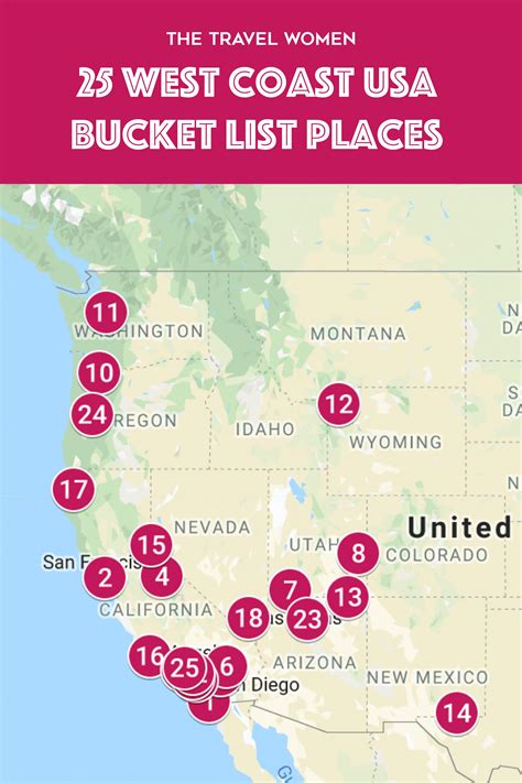 25 Bucket List Places To See On The West Coast Of The Usa West Coast
