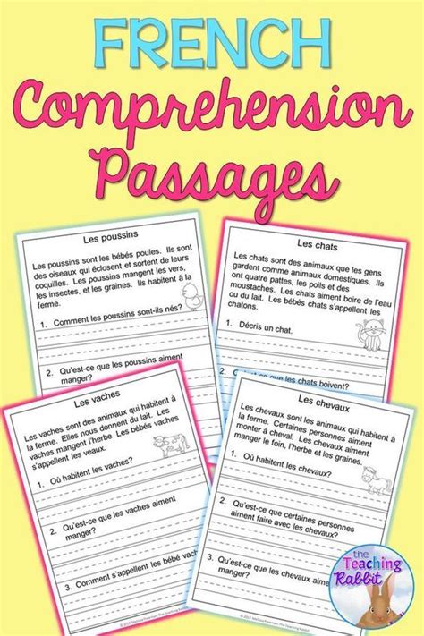 You can use these 20 French Reading Comprehension texts with simple que ...