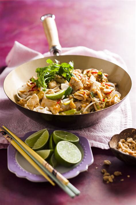 A delicious balance of sweet, sour and salty flavors complements rice noodles and chicken in this quick and easy pad thai. Chicken Pad Thai | Recipe (With images) | Chicken pad thai ...