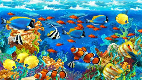 Sea Underwater World Coral Exotic Tropical Fish Wallpapers For Mobile