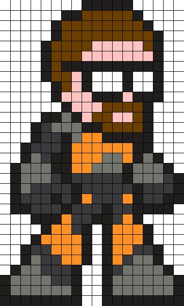 Boy Gordon Freeman Pixel Art Perler Beads Character Glados Sprite The