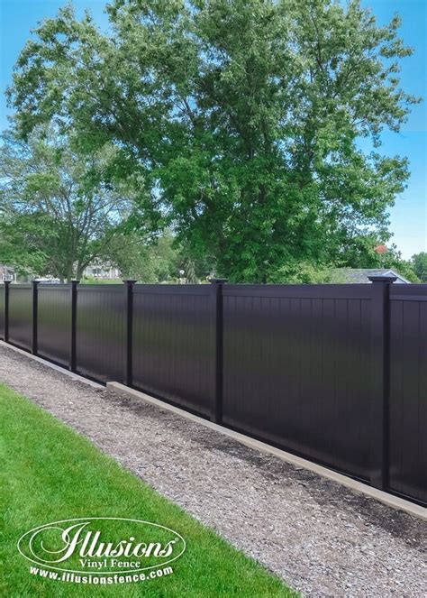 Black Fence Idea From Illusions Vinyl Fence Pvc Vinyl Privacy Fencing