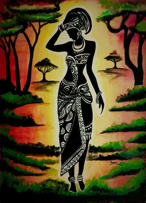 Buy African Beauty Handmade Painting By Piyali Muni Codeart5271