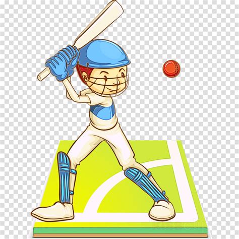 Cricket Ball Clipart Solid Swinghit Cartoon Playing Sports