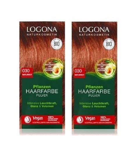 2xpacks Logona Plant Powder Vegan Hair Color For Women 12 Varieties
