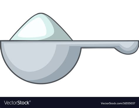 Spoon Of Washing Powder Icon Cartoon Style Vector Image
