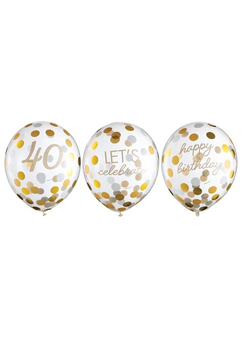 Golden Age 40th Birthday Latex Balloons 6ct Party On