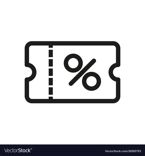 Discount Coupon Icon Simple Royalty Free Vector Image
