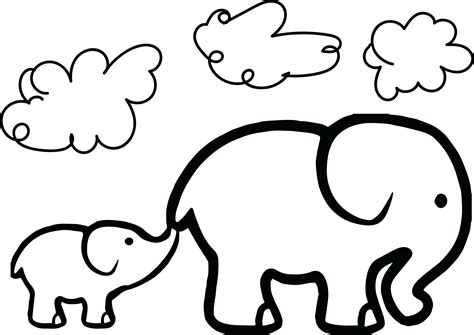 Elephant Head Coloring Page At Free
