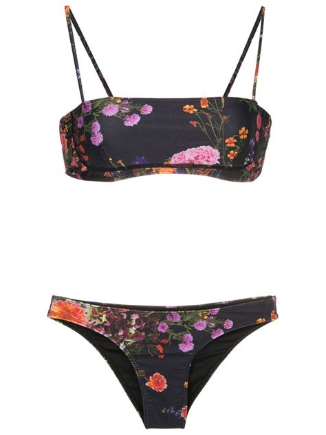 Osklen Floral Print Bandeau Bikini Farfetch