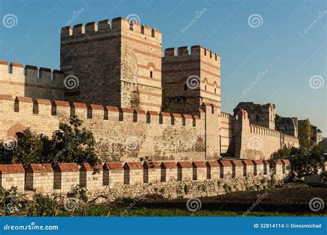 City Walls Of Istanbul Turkey Stock Photo Image Of City Historical