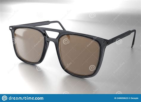 Realistic Sunglasses Isolated On White Background Trendy Unisex Eyeglasses For Summer Sunshine