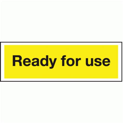 Ready For Use Sign Pack Of 10